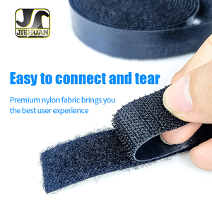 Jiehuan sepatu kustom nilon merah elastis, sepatu nilon merah berperekat tahan panas sisi ganda ramah lingkungan, kait <span class=keywords><strong>Loop</strong></span> - Product Image 4