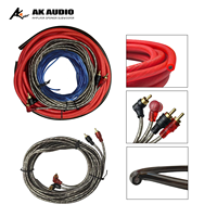 AK-4GA 4 Gauge 2500W Amplifier Subwoofer Audio mobil, Kit instalasi Speaker kabel kawat instalasi