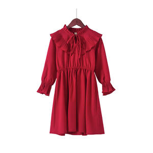 Nuevos Productos en el Mercado Chino: Vestidos de Fiesta Rojos de Manga Larga para Niñas Pequeñas, para Cumpleaños de Bebés, Importación y Exportación - Product Image 1