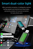 Dongle sans fil 2-en-1 CarPlay et Android Auto Plug & Play, WiFi 4, BT4.2, design discret pour système multimédia automobile – Prix usine