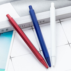 Elegante Bolígrafo Metálico Hexagonal HUA con Clic, en Blanco y Negro, con Tinta Negra de 0.7mm para Hoteles <span class=keywords><strong>Westin</strong></span> y Sheraton - Product Image 2