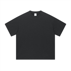 Camiseta Básica de Algodón para <span class=keywords><strong>Hombre</strong></span>, Cuello Redondo, Manga Corta, Talla Grande, Estilo Casual, 240 Gramos, Diseño Liso, Serigrafía - Product Image 2