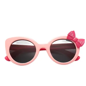 Children's sunglasses polarized cross-border kids sunglasses summer girls glasses cute silicone girl new bow