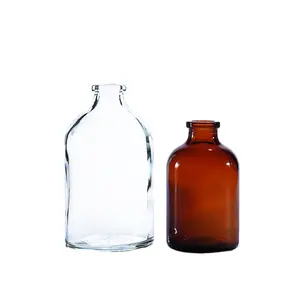 Amber clear frosted 1 oz 1oz 30 ml 30ml flat shoulder cylinder glass dropper bottle for serum essential oil