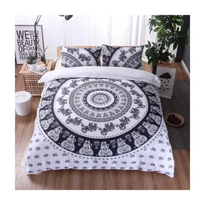 Luxury Series Soft Super King White Boho Jacquard Quilt Cover Set With Zipper