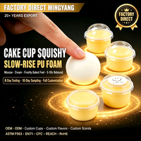Gobelet en plastique PU à rebond lent, style japonais, en forme de pudding moelleux, avec couvercle caramel, pour gelée, mousse, yaourt, modèle de simulation en gros