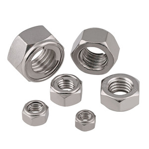 Tuercas hexagonales de acero inoxidable 304 316 M3-M20 DIN 980 <span class=keywords><strong>M</strong></span>, tuercas de seguridad metálicas con torque prevalecedor - Product Image 1