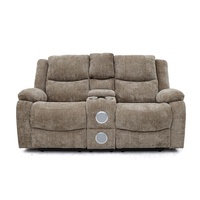 Ensemble de canapés inclinables manuels en tissu moderne Geeksofa 3 2 1 avec console et haut-parleur Bluetooth pour salon
