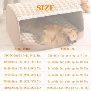 Gemütliche Hunde betten Indoor <span class=keywords><strong>Pet</strong></span> House mit weicher Matte Hunde kissen Schlafen Bequemes Katzen bett für kleine mittelgroße Hunde - Product Image 2