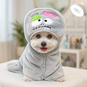 Teddy Bear <b>Clothes</b>, Bichon Frise Pet Bath Robes, <b>Cat</b> and Dog Bath Towels, Cute Pet Halloween and Christmas Outfits - Product Image 3