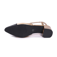 Nouvelle Collection : Escarpins de Luxe Femme Sexy à Talon Carré Noir et Or Bicolore en Cuir PU avec Coutures – Idéal Bureau et Quotidien A-BG-04