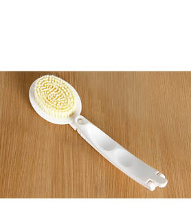 Juego de cepillos de ducha de mango largo 3 en 1, depurador de espalda plegable de 19 "con cepillo suave, esponja y piedra pómez, Kits de herramientas Exfoliantes corporales - Product Image 6