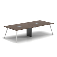 Table de conférence moderne extensible en bois – Bureau de direction commercial pour bureau, hôtel, école et hôpital