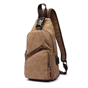 Custom Vintage <strong>Men</strong> Women Everyday Canvas Small Compact Daily Commute Travel Purse Chest Shoulder Pack Crossbody Sling Bag - Product Image 1