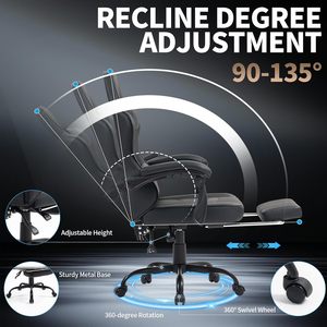 Cadeira Gamer Ergonômica AJUNION ODM OEM, Cadeira de Jogo Grande e Alta, Cadeira de Computador em Couro PU, Cadeiras Reclináveis para Gamers - Product Image 4