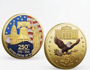 Kualitas tinggi 2026 peringatan Amerika Serikat Kemerdekaan AS 250th koin ulang tahun elang Amerika koin emas - Product Image 5