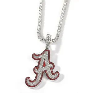 A-Z Letter Charms Enamel Charms Alphabet Initial Letter Handmade Pendant For Bracelet Jewelry Making Wholesale Hip Hop Necklace