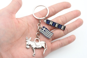 Llavero de <span class=keywords><strong>burro</strong></span> griego, colgantes DIY, joyería para hombre, llavero para coche, soporte de anillo de 30 mm, recuerdo para regalo - Product Image 5
