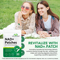 Parches Corporales Redondos SOLOTREE NAD+ (30 Piezas) con Resveratrol para Antienvejecimiento, Favorecen la Reparación Celular y Aclaran la Piel Opaca