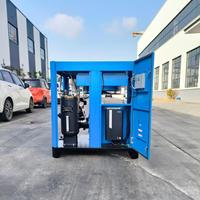 Compresseur d'air industriel à vis monophasé 22 kW, entraînement direct par fréquence, moteur à aimant permanent, PLC, refroidissement par air