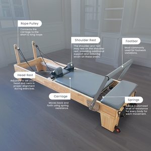 Cao Cấp Biểu Tượng Tùy Chỉnh Máy Tập Thể Dục Sồi Giường Cơ Thể Nhà Phòng Tập Thể Dục Tập Thể Dục Pilates Reformer - Product Image 3