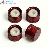 Ensemble de bouchons pour huile d'olive rouge de 31 mm en trois parties avec capsules thermorétractables assorties et fermetures en aluminium