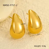 Anting Grosir Yiwu Nimai, Baja Titanium Lapis Emas PVD, Anting Hoop Baja Anti Karat, Tahan Air
