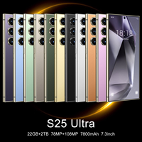 Prix de Gros pour le Nouveau Smartphone Original S25 Ultra 22 Go + 1 To, Écran 7 Pouces, 5G Débloqué, Android 14, Téléphone Mobile avec Processeur Déca-cœur HD