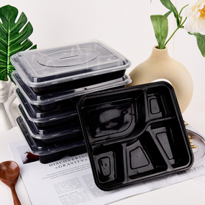 Pp cấp thực phẩm chất liệu không khí chặt chẽ nhà hàng bao bì thực phẩm bị rò rỉ bằng chứng <span class=keywords><strong>5</strong></span> ngăn Bento Hộp Ăn Trưa với bìa - Product Image 4