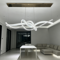 Lustre en cristal italien de luxe léger, suspension artistique haut de gamme pour table à manger de villa, îlot de cuisine et bar