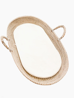 Panier de rangement en osier, corbeille rectangulaire, super Large, avec poignées, décoratifs, parfait pour noël