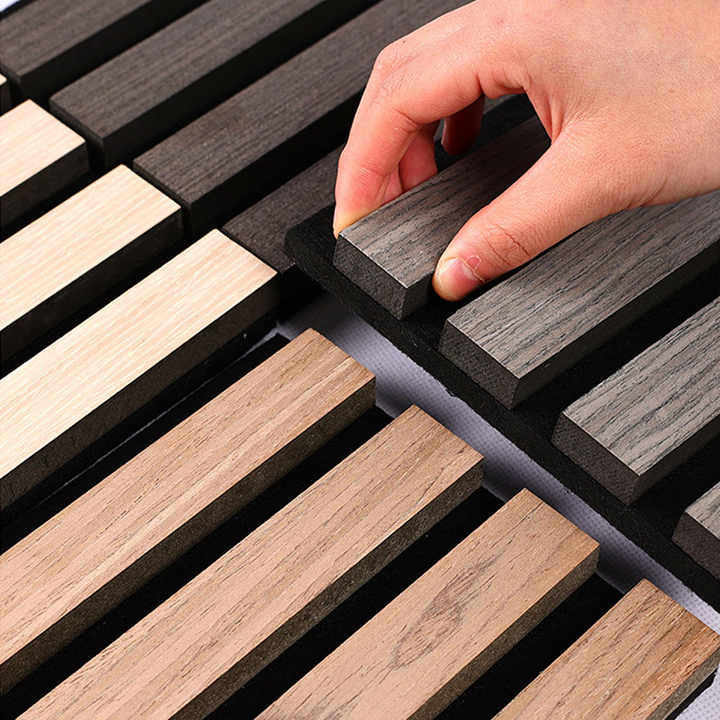 Acoustic Wooden Wall Panels Soundproof Wood Curly Curved Flexible Slat