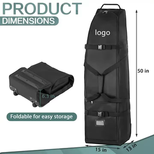 Sac de voyage de golf de taille universelle pour l'extérieur, étui de voyage de golf robuste et résistant à l'usure avec roues - Product Image 6