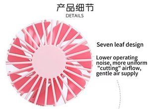 Ventilateur portable miniature USB <span class=keywords><strong>de</strong></span> haute qualité, ultra-silencieux et mignon, pour les étudiants, le bureau, trois vitesses <span class=keywords><strong>de</strong></span> vent, <span class=keywords><strong>cadeau</strong></span> idéal - Product Image 5