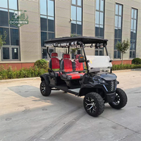 Nouveau modèle personnalisable, chariot de golf électrique solo en métal avec moteur AC 4KW, 4 places, batterie lithium 72V pour terrains de golf