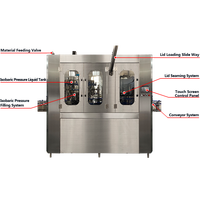 L'aluminium automatique d'emballage d'équipement de boisson peut machine de remplissage carbonatée de boisson