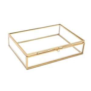 <b>Glass</b> and Metal Photo <b>Box</b> for Storage - Product Image 1
