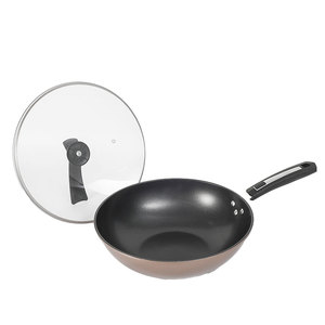 최고 품질 저렴한 상업용 가정용 주방 사용 주철 비 스틱 웍 튀김 팬 요리 - Product Image 5