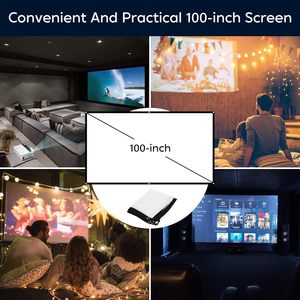 High Quality 4K LED LCD <b>Projector</b> With <b>Android</b> WiFi Stereo Built-in Speakers-Portable Home & Outdoor Movie W5 Automatic Projecto - Product Image 6