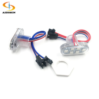 Lumière ponctuelle LED programmable DC12V 24V, étanche, extérieur, divertissement, fête foraine, blanc/couleur d'émission modifiable, PC IP65/67