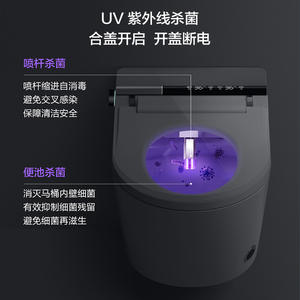 Toilette intelligente Gong Tuo G2 murale, chasse d'eau assistée par siphon électrique, 4L, entièrement automatique, avec couvercle rabattable, suspension murale - Product Image 4