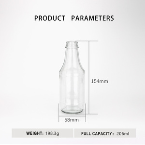 Bouteille <span class=keywords><strong>de</strong></span> boisson <span class=keywords><strong>de</strong></span> jus <span class=keywords><strong>de</strong></span> fruits en verre vide transparent <span class=keywords><strong>de</strong></span> 206ml Bouteille en verre <span class=keywords><strong>de</strong></span> qualité alimentaire pour huile <span class=keywords><strong>vinaigre</strong></span> piment sauce piquante tomate - Product Image 4