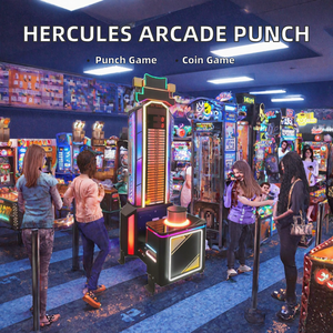 Hercules Power King Machine de force de frappe d'arcade à monnayeur, en métal massif, style sportif, prise US - Product Image 2