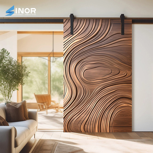 Puerta de Entrada de Alta Resistencia con Núcleo de Acero y Revestimiento de Madera para Uso Comercial y Residencial - Product Image 3