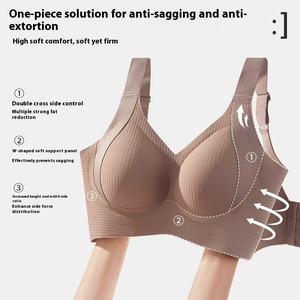 Reggiseno senza cuciture di grandi dimensioni da donna con supporto morbido regolabile a forma di petto <span class=keywords><strong>piccolo</strong></span> a forma di Para rosso con coppa completa - Product Image 4