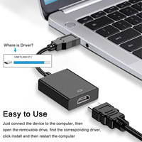 Venta al por mayor 1080p HD VGA adaptador Audio Video Cable Convertidor para HDMI escritorio portátil proyector Monitor ordenador resolución