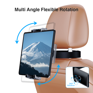 Support de <span class=keywords><strong>tablette</strong></span> pour appuie-tête de voiture réglable à 360 degrés, support de siège arrière de voiture, sangle flexible, support d'appuie-tête pour iPad - Product Image 5