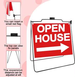 Fournitures professionnelles pour agents immobiliers : Cadre en aluminium pour open house, panneau publicitaire pliable pour trottoir, affichage de <span class=keywords><strong>vente</strong></span> ou de <span class=keywords><strong>location</strong></span> de biens - Product Image 4