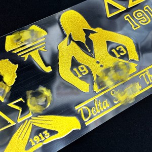 Autocollants de transfert holographiques UV dorés fluides et imperméables pour gobelets, tasses, bouteilles – Impression personnalisée, vente en gros directe usine - Product Image 1