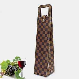 Bolsa de papel Kraft portátil personalizada, caja de regalo para botella de vino de Navidad, caja para whisky - Product Image 2